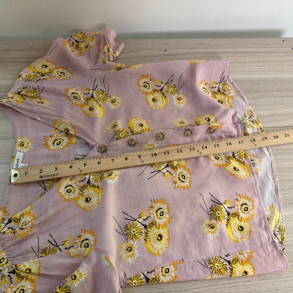Madewell Dutch Dandelion Plaza Top Pink XS Excellent - Picture 6 of 8